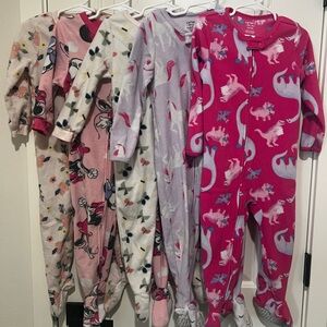 Pink and Gray Fleece Pajama Set